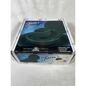 Fiesta Ware Evergreen 5 Piece Place Setting Retired Fiestaware NIB - HTF